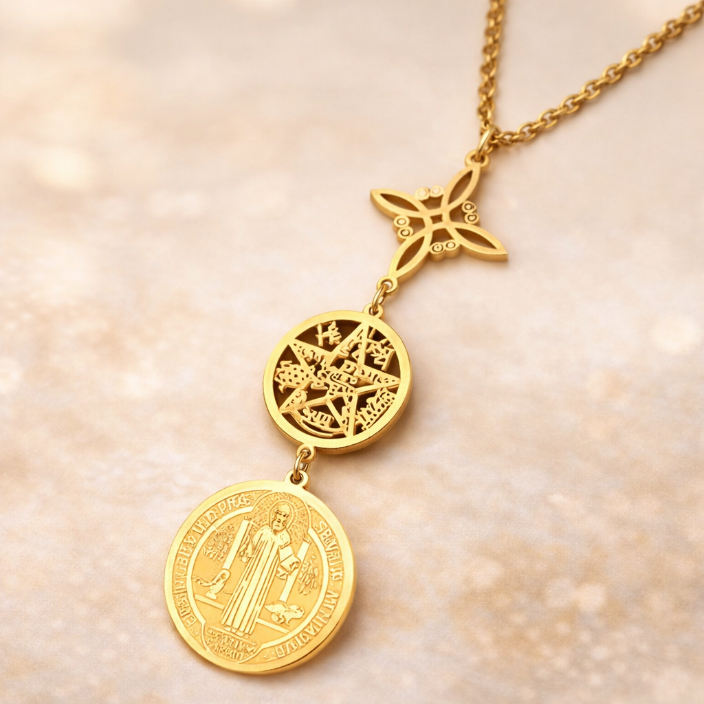 Collar de Triple Protección - Dorado