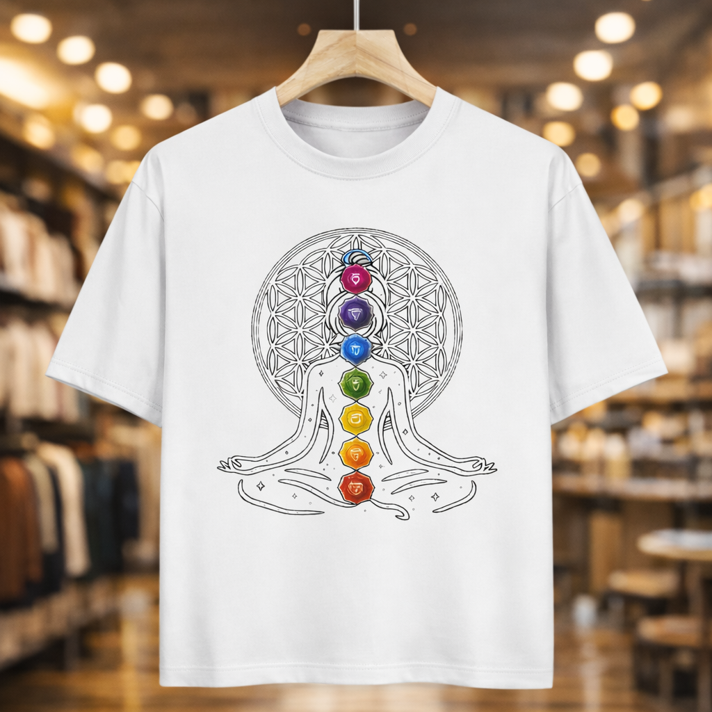 Playera Chakras Blanca